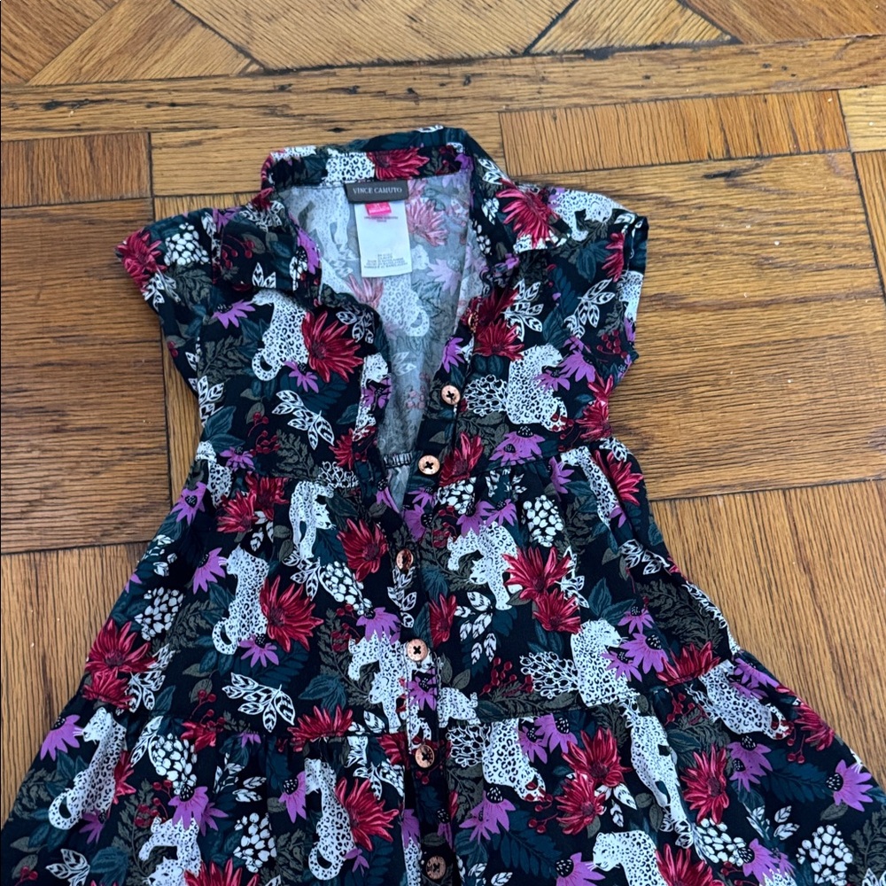 Vince Camuto Kids Dress - Black, Red, Purple Floral
